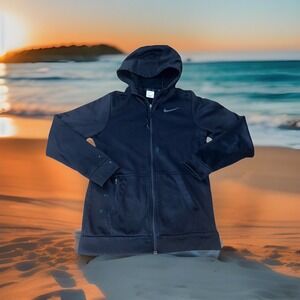 Mens Nike Jacket Small Work Working Black Athletic Gym Workout Peleton Stained*